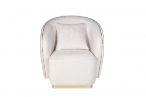 Кресло Olten велюровое кремовое 210562