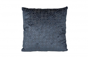 Подушка декоративная с вышивкой "Геометрия" синяя 489435