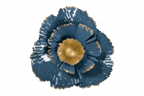 Декор настенный "Цветок" золотисто-голубой 573175