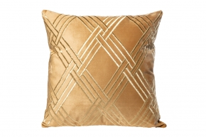Подушка декоративная с вышивкой "Ромбы" золото 760561