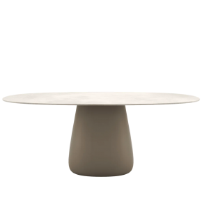 Cobble Table 190 cm Stoneware Ivory 648946