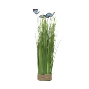 Стебли травы с голубыми бабочками 924802