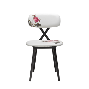 X Chair with Flower Cushion - Set of 2 pieces 456044