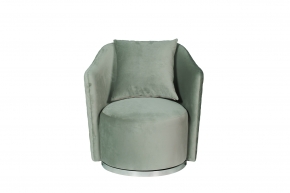 Кресло Verona вращающееся велюровое мятное/хром 507364