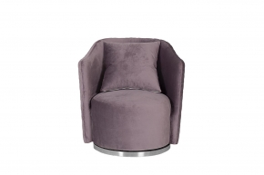 Кресло Verona вращающееся велюровое лиловое/хром 379908