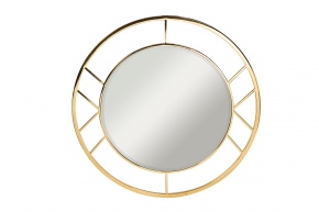 Зеркало круглое в металлической раме (золото) 810267