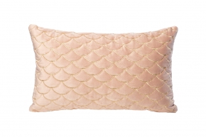 Подушка декоративная с вышивкой "Чешуйки" розовая 557998