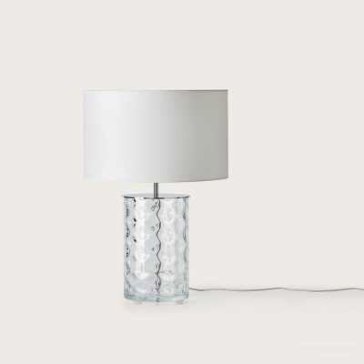 Настольная лампа Shadow, отделка хром, стекло, белый абажур 682281
