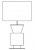 Настольная лампа Ponn, отделка медовое стекло, белый абажур, матовая латунь 920008