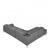 Угловой диван с реклайнером 5320-L-M9019 /6112 серый кожаный 264104