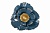 Декор настенный "Цветок" золотисто-голубой 573175