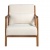 Кресло 5100/DC1580 с тканевой обивкой и деревянной конструкцией цвета ореха 508369