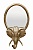 Зеркало декоративное "Голова слона" золотое 589094