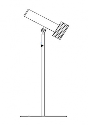 Настольная лампа Focus, отделка черный матовый, серый 607176
