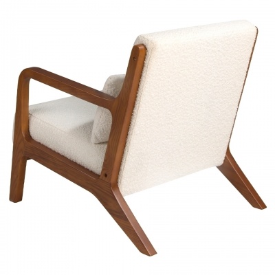 Кресло 5100/DC1580 с тканевой обивкой и деревянной конструкцией цвета ореха 508369