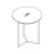 Приставной столик, отделка шпон ореха F, черный матовый лак 453093