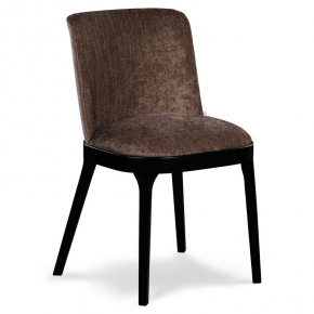 Стул, отделка черный матовый лак, ткань Chenille AB 08 NW 630235
