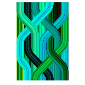 Carpet Wave Green Rectangular 351368