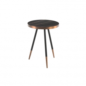 Круглый журнальный столик из стали и керамики CT1015-1AA /2069 903755