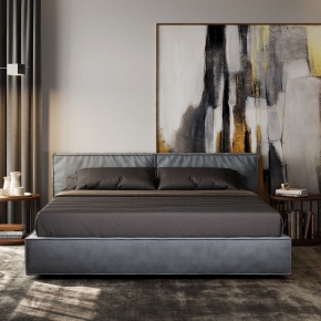 Кровать с решеткой Alita, отделка ткань Suede TL 517 кат 1 282056