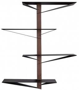 Стеллаж Tonin Casa Albatros 6472 - matt black , canaletto 910682