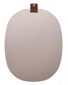 Зеркало Tonin Casa Belty 7540A - cognac leather , bronzed 208987