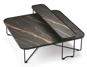 Журнальный столик Cattelan italia Benny Keramik - gfm73 black embossed 985235