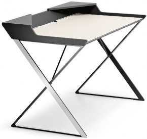 Письменный стол Cattelan italia Qwerty 700122080010 + 667012200060 - GF69 goffrato graphite / OP69 555455