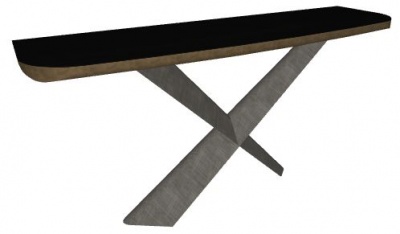 Консоль Cattelan italia Terminal Wood - C - ноги Brushed Grey / топ 723051