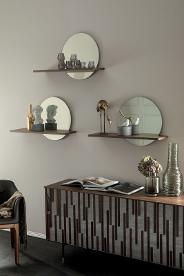 Зеркало Tonin Casa Sunset 7501 - argento + полка 715598