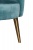 Кресло велюровое бирюзовое на металлических ножках 626772