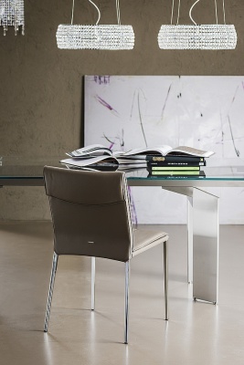 Обеденный стул Cattelan italia Isabel Ml 540 270 130 026 - ecopelle FANGO 964194