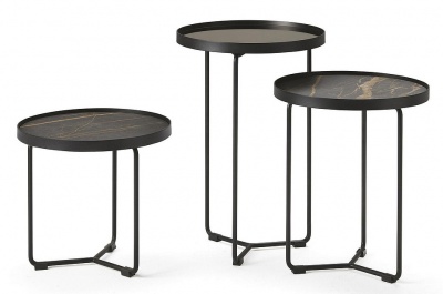 Журнальный столик Cattelan italia Billy Keramik - gfm73 black embossed 151488