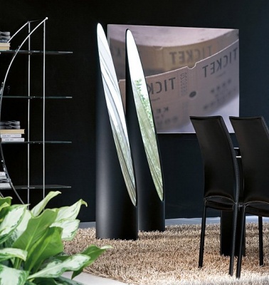 Зеркало Tonin Casa Kolonaky 7526 - Pelle fiore PF_27 - grigio 823362