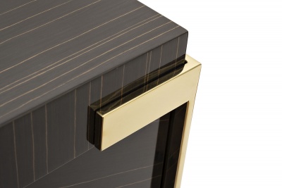 Тумбочка Golden Prism коричневая/золото 348656