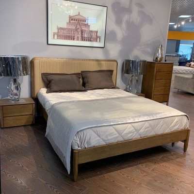 Кровать, отделка шпон дуба W, кожа LE06 381479