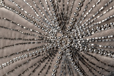 Подушка декоративная с бисером "Лучи" серебро 582148