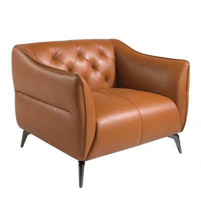 Кресло 5098/KF150-1P с кожаной обивкой капитоне 486640