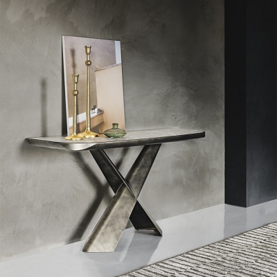 Консоль Cattelan italia Terminal Keramik Premium - Brushed Grey / KM04 Ardesia 331459