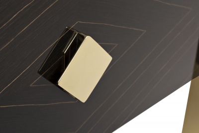 Тумбочка Golden Prism коричневая/золото 348656