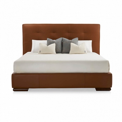 Кровать и банкетка Loft leather Imola col.Ocra 251120