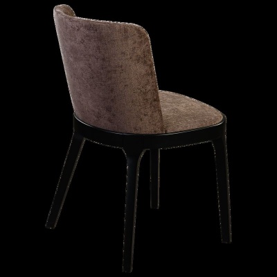 Стул, отделка черный матовый лак, ткань Chenille AB 08 NW 501045