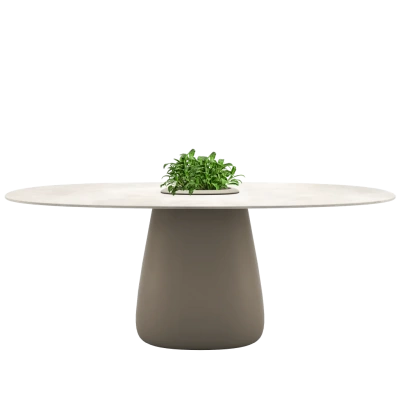 Cobble Table 190 cm Stoneware Ivory Bucket 353316