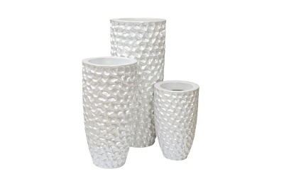 Кашпо жемчужно-белое 551855