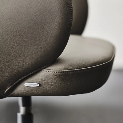 Обеденный стул Cattelan italia Bombe X 54021406GL07 - gfm11 goffrato titanio / pelle 669660
