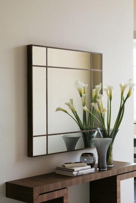 Зеркало Porada Four seasons quadrato 100 160005 - canaletta walnut moka 441660