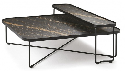 Журнальный столик Cattelan italia Benny Keramik - gfm73 black embossed 985235