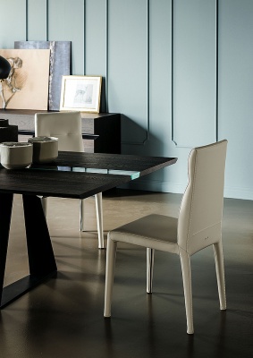 Обеденный стул Cattelan italia Agatha Flex 540 278 080 007 - ecopelle MARRONE 605267