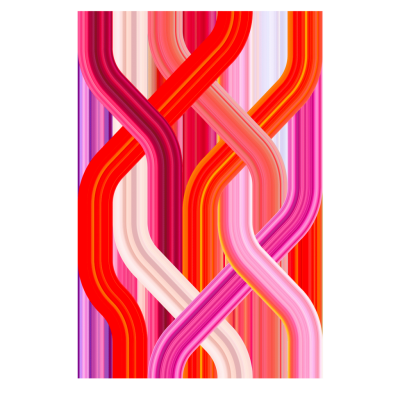 Carpet Wave Red Rectangular 758581