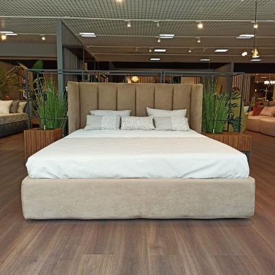 Кровать с решеткой Renata, отделка ткань Suede TL 005 кат 1 762047